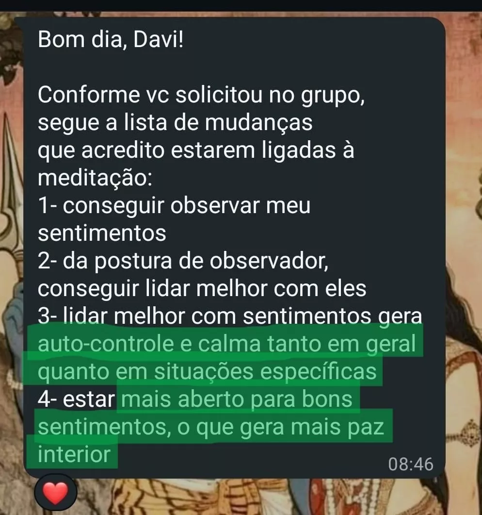 Autocontrole e abertura para bons sentimentos