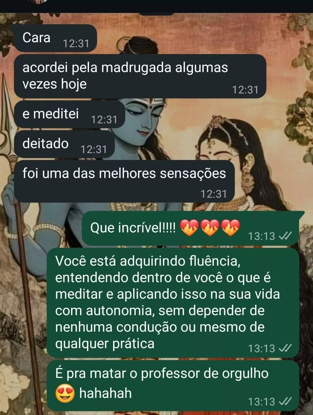 Transformou insônia em momentos de prazer de forma intuitiva