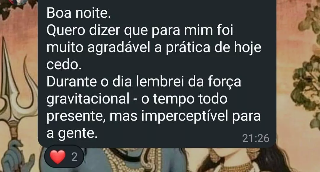 Prática com prazer, consciência ativa durante todo o dia