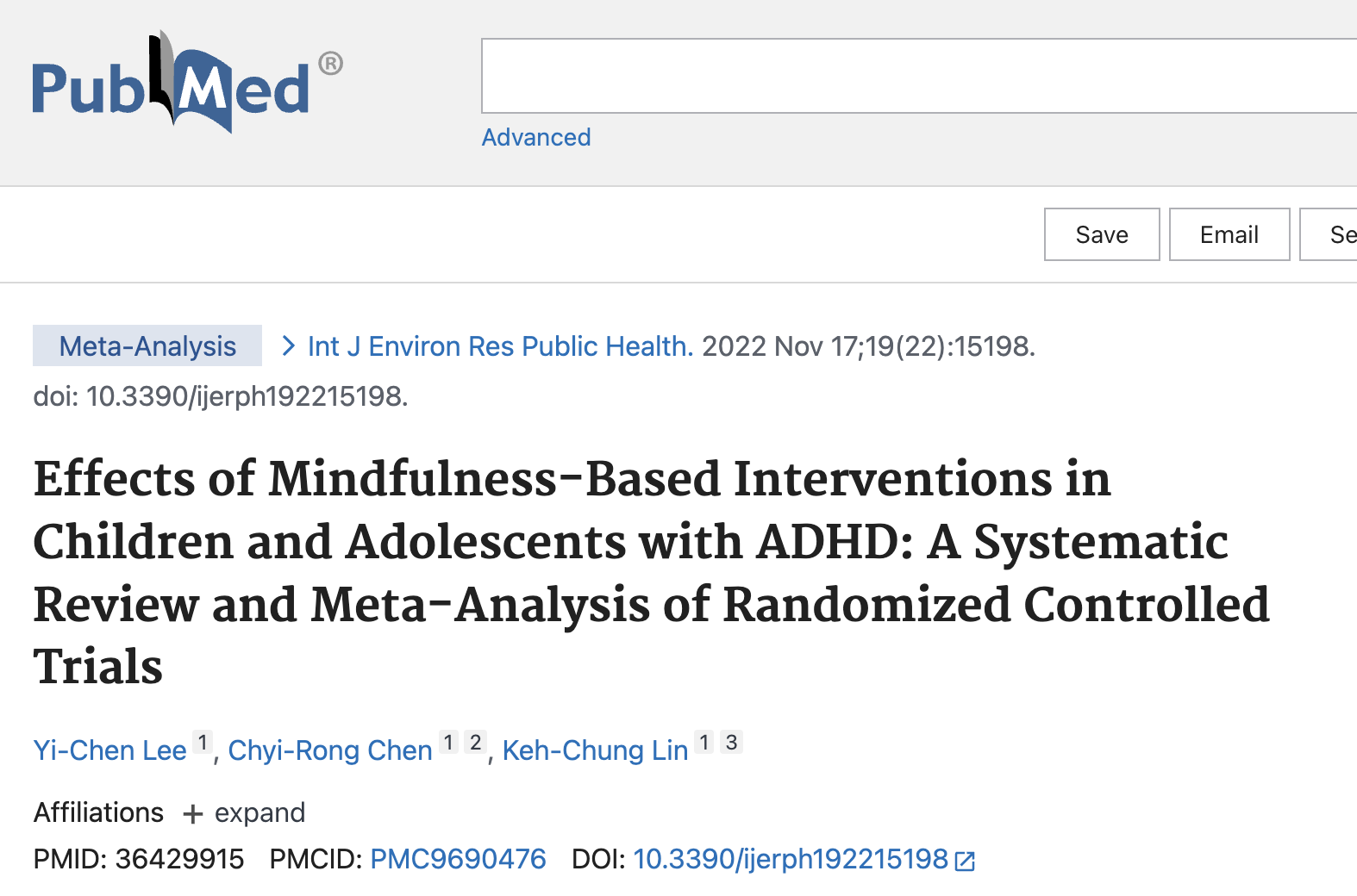 TDAH meta-análise — PubMed